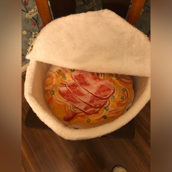 *HOST PICK*Cat Bed; 3-Pc.Set;Chinese Theme;Shell, Removable Cushion & Velcro Lid - Picture 6 of 6